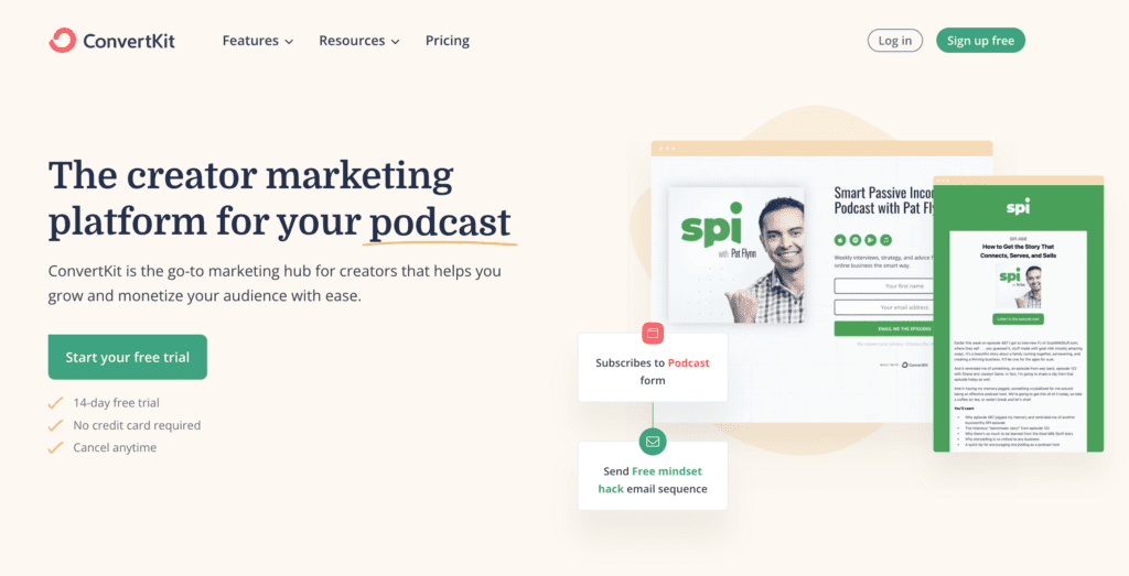 Convertkit Email Platform for Podcasters