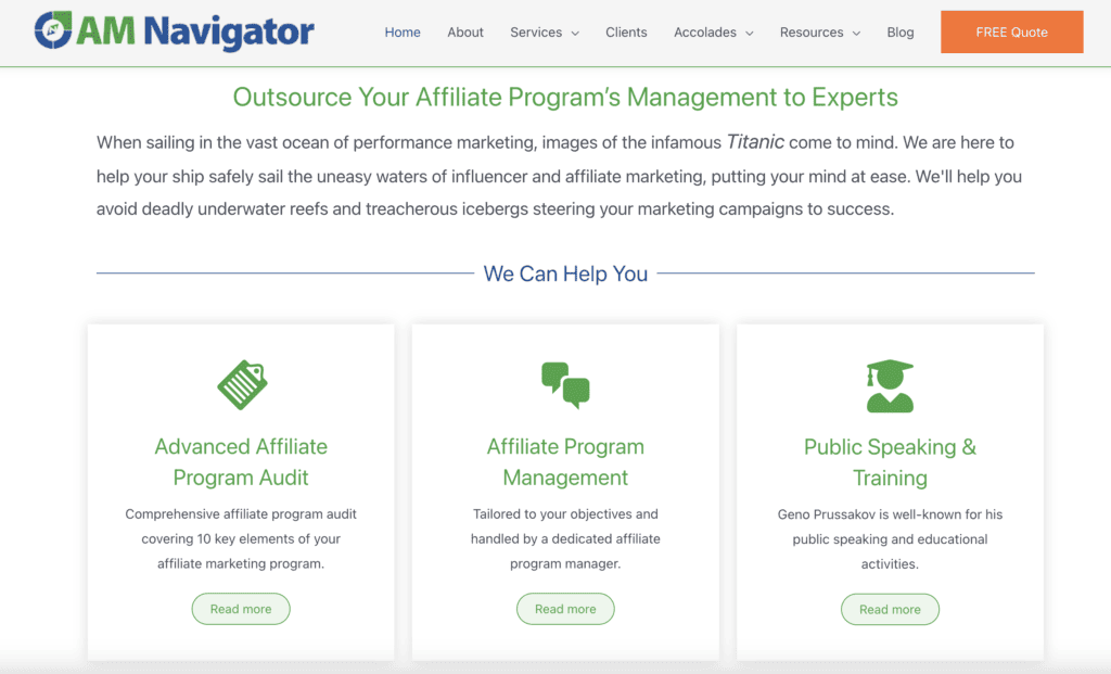 AM Navigator Homepage